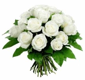 25 Սպիտակ Վարդերով Փունջ