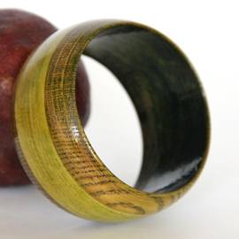 Green Wooden Bangle