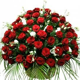 Basket of 101 Red Roses