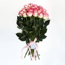 Bouquet of 21 pink roses