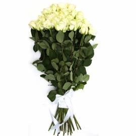 Bouquet of 25 white roses