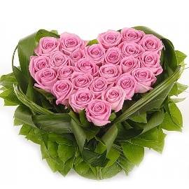 Pink Roses Heart