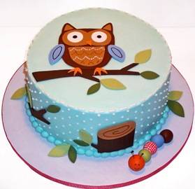 Funny Owl Cake