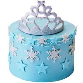 Tiara Tiers  Blue Cake