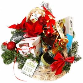 Christmas arrangement «Joyful New Year Basket»