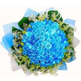 77 Blue Roses Bouquet