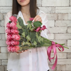 Roses in Sleek Florist Bag