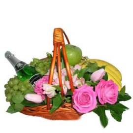 Fruits & Champagne Basket