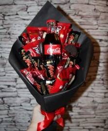 Candy Bouquet with Cola in Black
