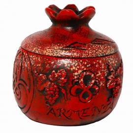 Red Pomegranate Engraved