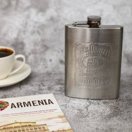 Jack Daniel's Engraved Whisky Hip Flask