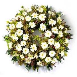 White Round Wreath