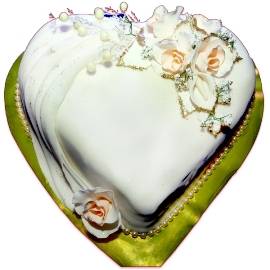 White Heart Cake