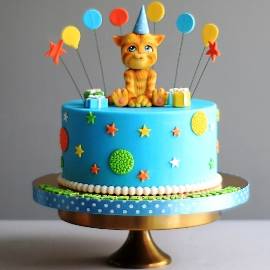 Baby tiger cake